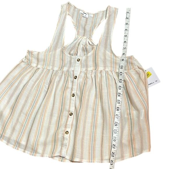 O’Neill Meyer Stripe Woven Sleeveless Button-Up Top, Size XS, NWT - Picture 6 of 8